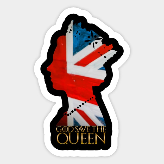 God save the Queen Sticker by Arend Studios